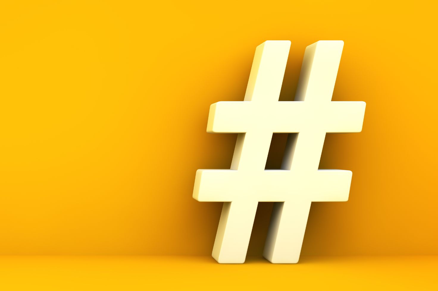 Yellow hashtag